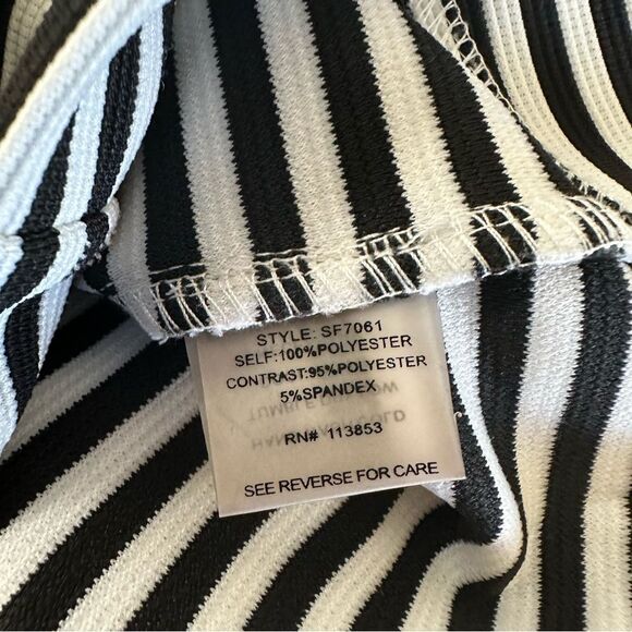 41 Hawthorne Black Striped Pencil Skirt Size Medium‎ - Picture 14 of 14